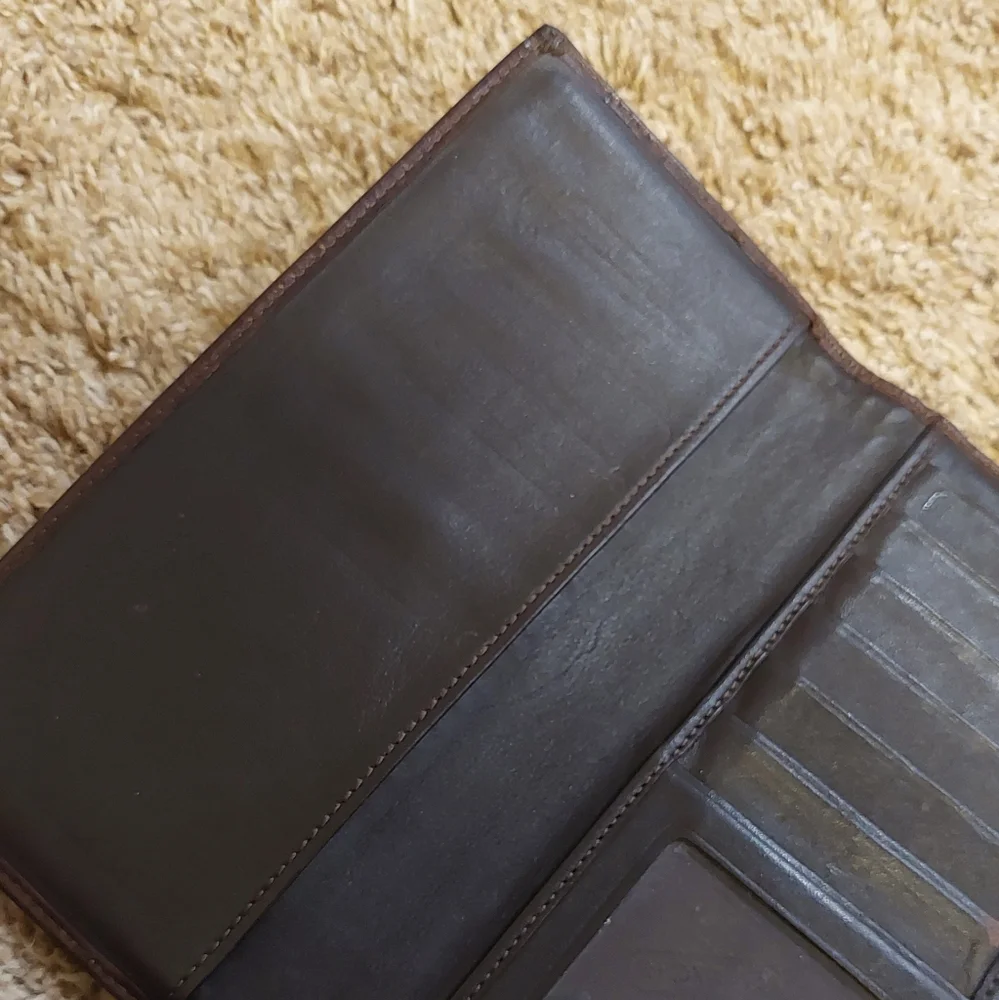 COACH Signature Stripe Jacquard Fabric Trifold Long Wallet